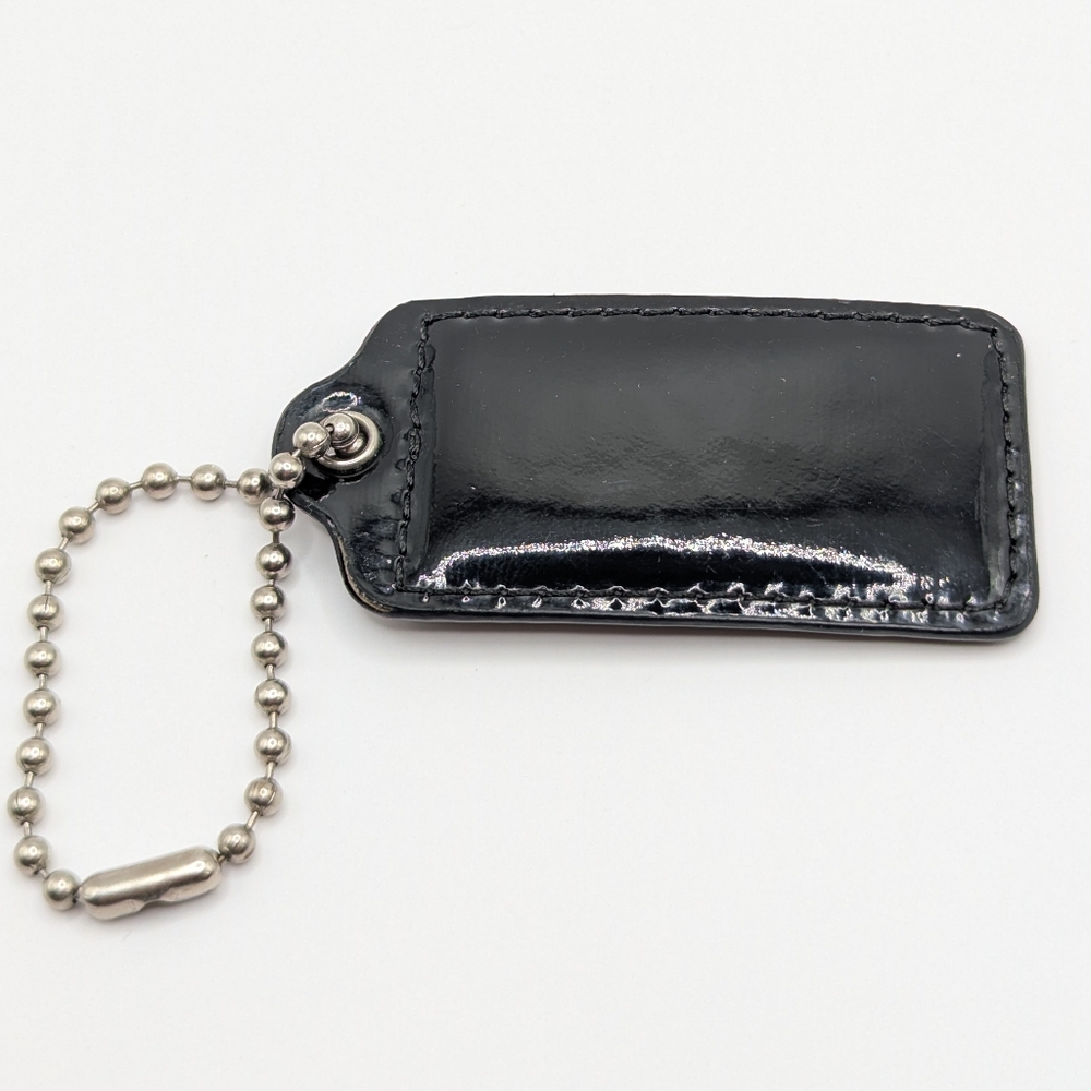 Coach Patent Leather Hang Tag Black - Picture 2 of 6